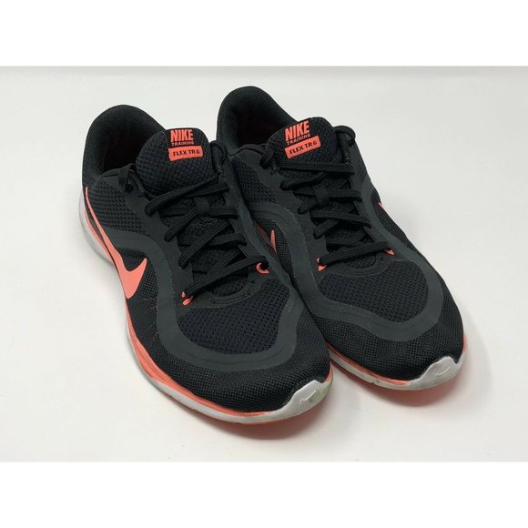 Nike‎ Flex Trainer TR 6 Womens Sz 9  Black Pink Running Training Athletic Shoes - Picture 1 of 5